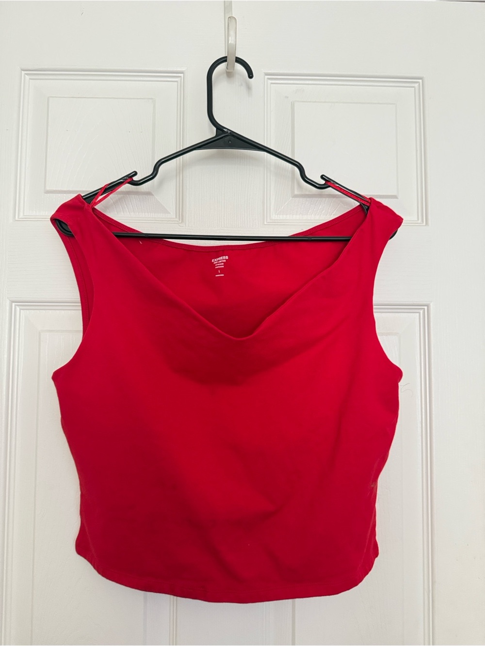 Express Women's Red Scoop Neck Tank Top